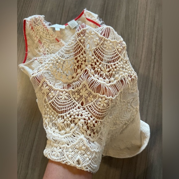 Miss Me Crocheted Tank - Sheer Front & Back - Size Medium - Picture 5 of 13